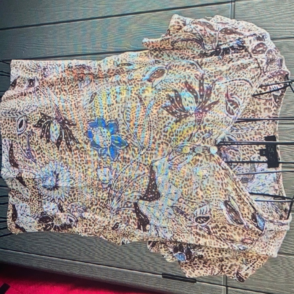 Flower Patterned Button Top - image 1